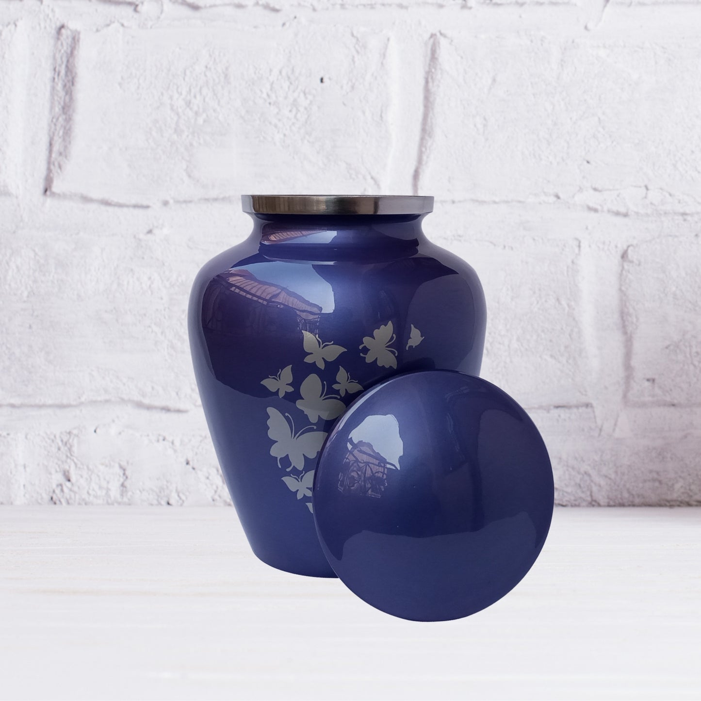 Violet Butterfly Adult Cremation Urn