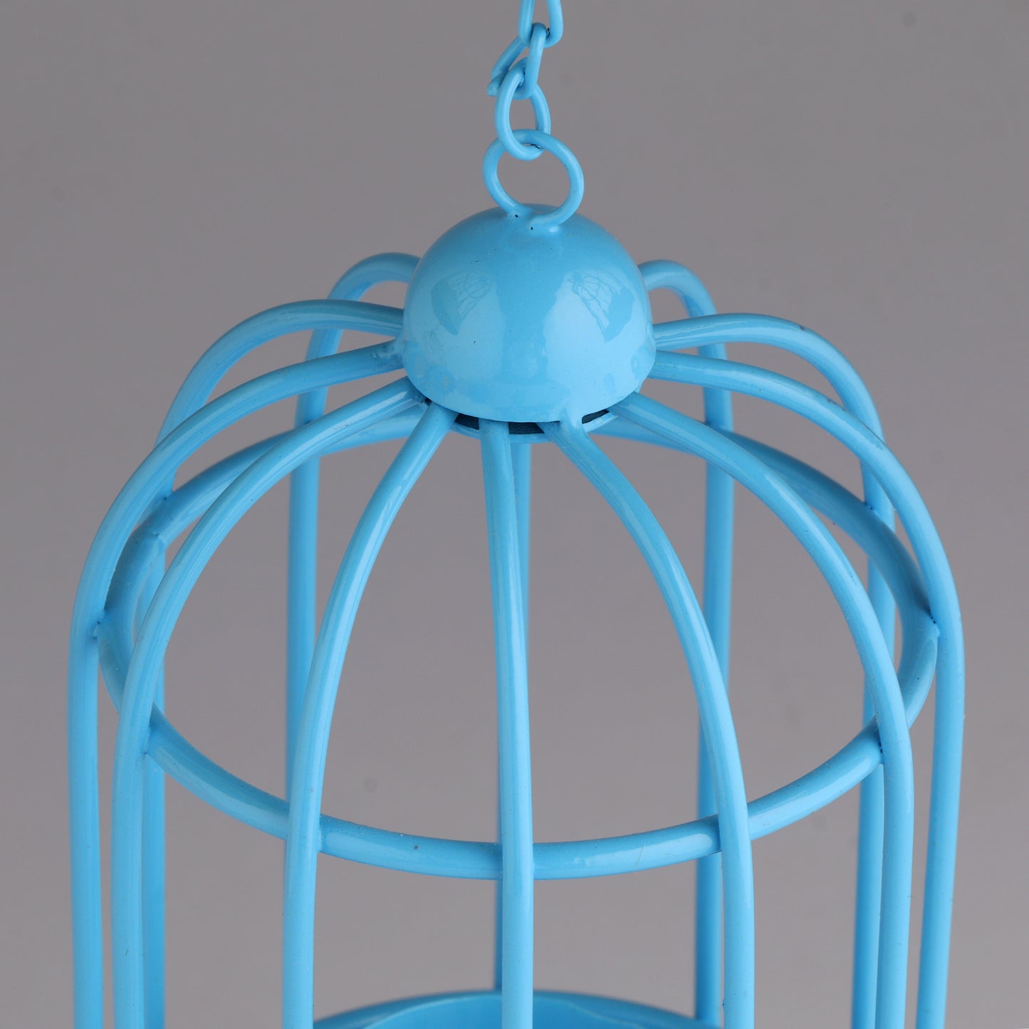 Metal Bird Cage Candle Holder | Multi-colored Hanging Bird Cage - Blue, Green, Red, Yellow | Home Decor | Set of 4