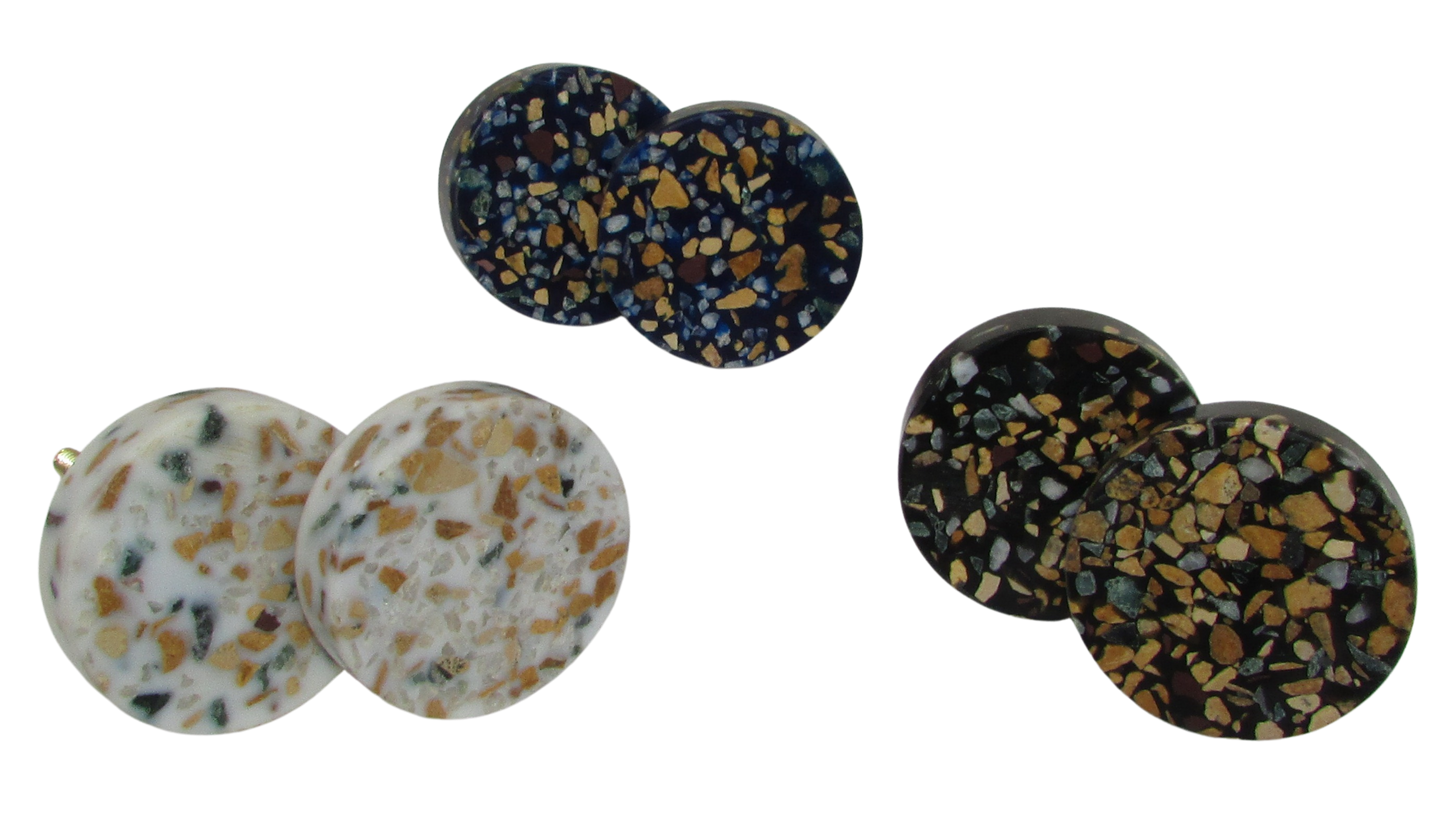 Terrazzo Assorted Terazzo Door Drawer Knobs and Pulls, Set of 6, Home Decor