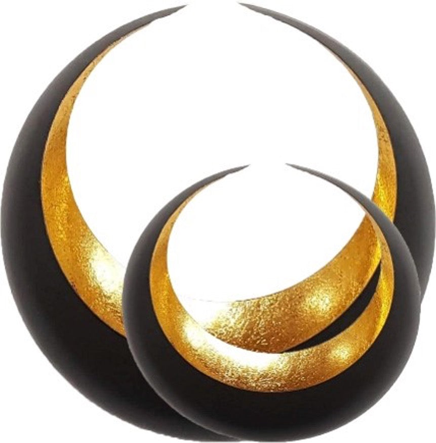 Moon Shaped Decorative Lamp Lantern | Moon Votive Set for Decoration | Home Decor and Gift | Set of 2