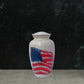 American Flag Adult Cremation Urn for Patriots, Firefighters, Navy, Marine, Army, Veterans, and Policemen - Large with Velvet Bag