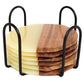 Resin Wood Combination Coasters | Set of 6 | Gift for housewarming | Stand included
