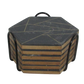 Handmade Designer Hexagon Wooden Coasters | Brass Inlay - Set of 6 with Stand | Gift for housewarming | Stand included