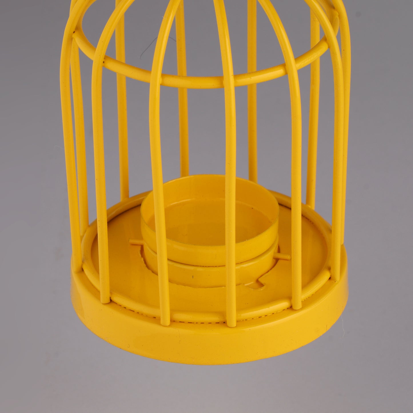 Metal Bird Cage Candle Holder | Multi-colored Hanging Bird Cage - Blue, Green, Red, Yellow | Home Decor | Set of 4
