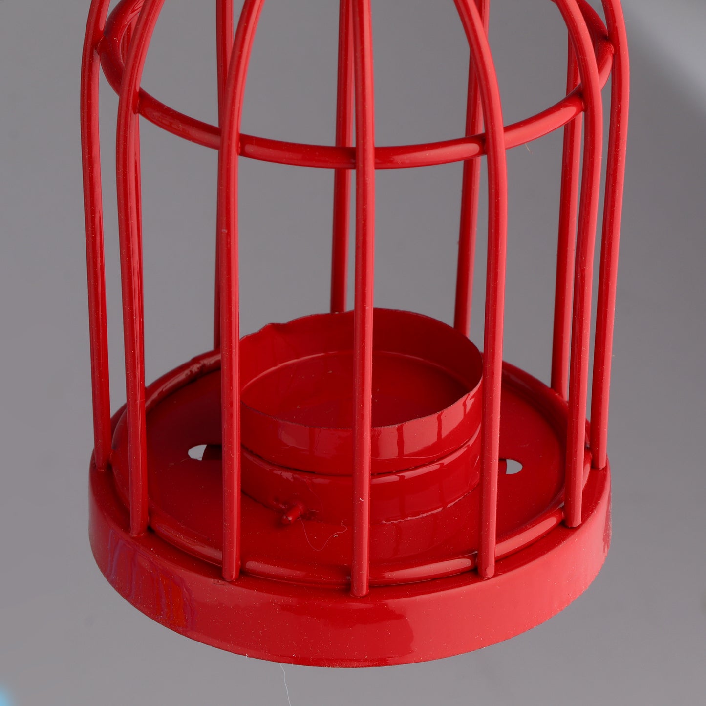 Metal Bird Cage Candle Holder | Multi-colored Hanging Bird Cage - Blue, Green, Red, Yellow | Home Decor | Set of 4