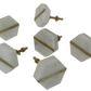 Solid Stone Brass Inlay Knobs, Door Drawer Pulls, Set of 6, Gift for housewarming