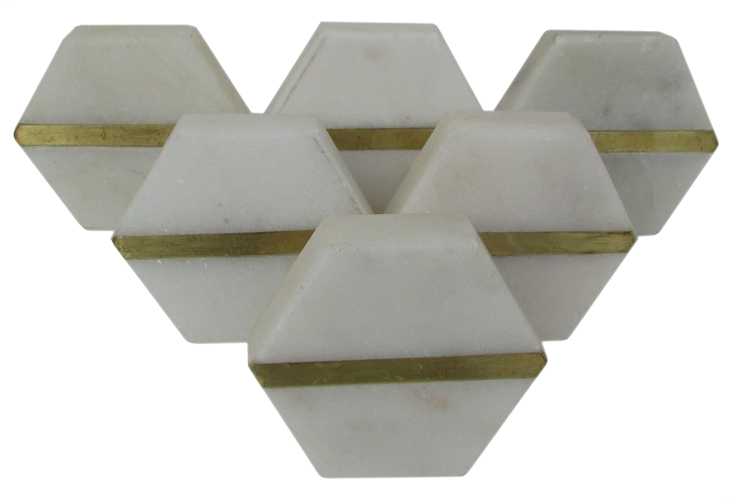 Solid Stone Brass Inlay Knobs, Door Drawer Pulls, Set of 6, Gift for housewarming