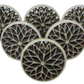 Resin Carved Door Drawer Knobs, Hand Made, Set of 6, Gift for housewarming