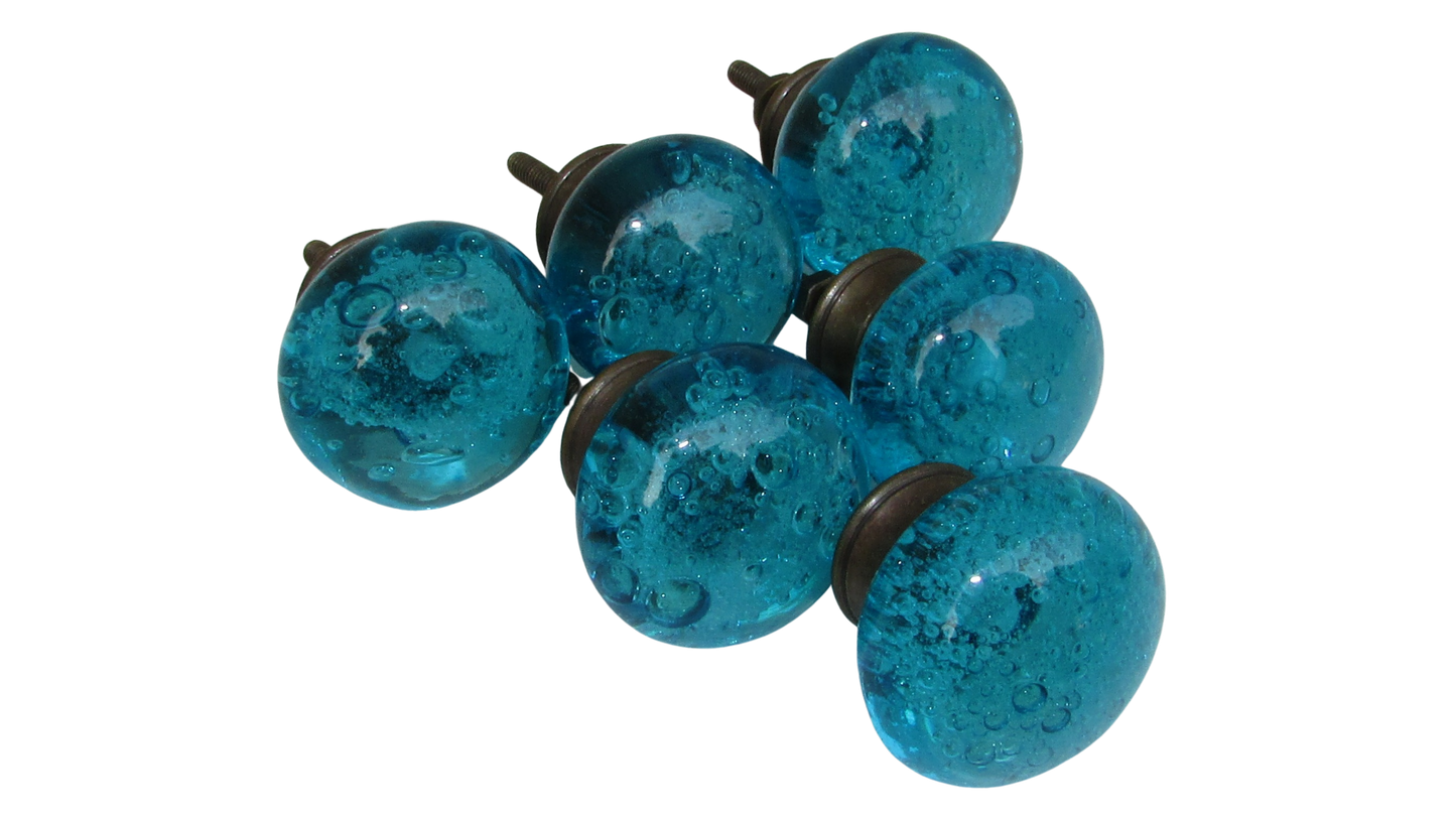 Sea Glass Drawer Dresser Knob and Pull, Colored Glass Orb Knob, Housewarming gift