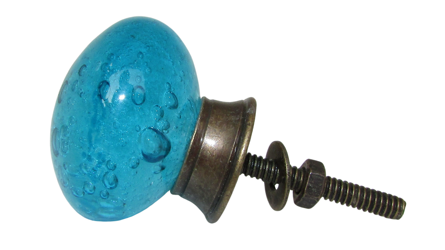 Sea Glass Drawer Dresser Knob and Pull, Colored Glass Orb Knob, Housewarming gift